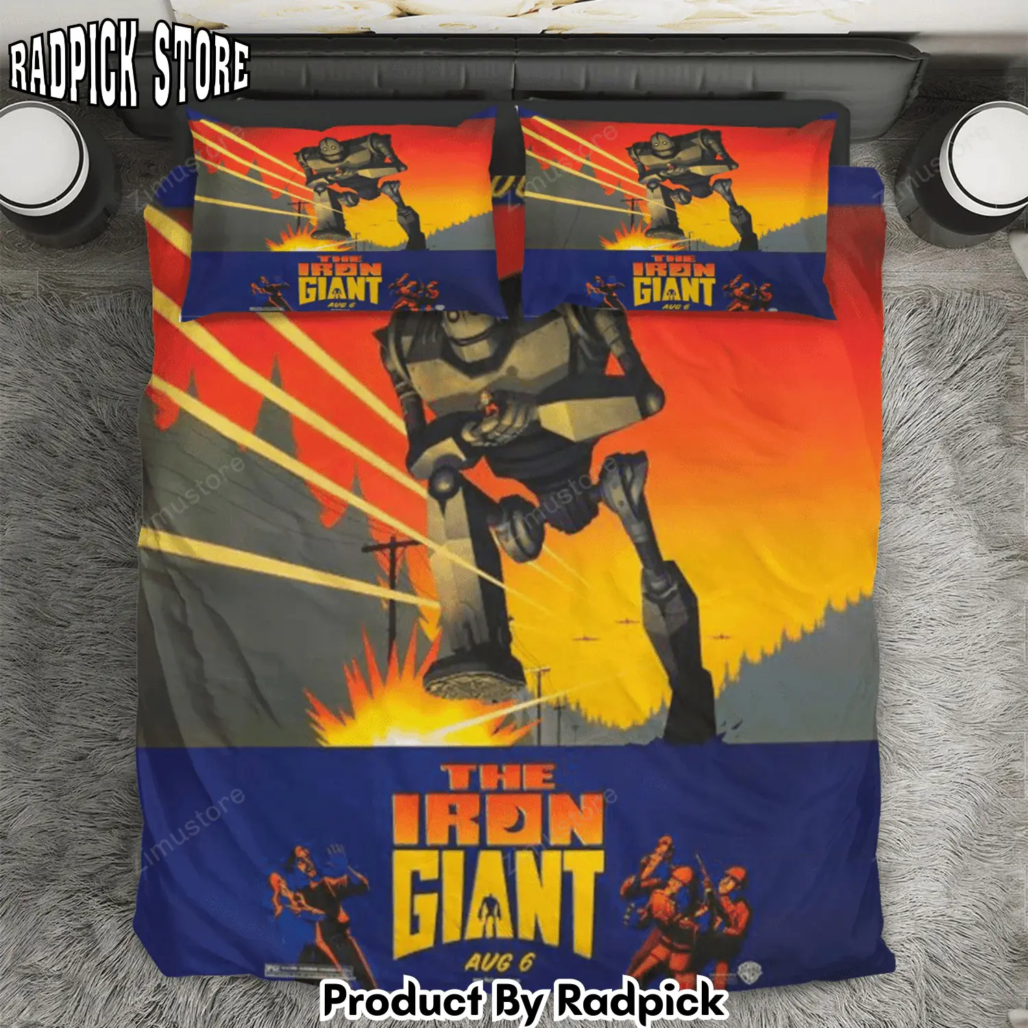Radpick the iron giant poster 2 3pcs 3pcs bedding set duvet cover and pillow cases gift for fan rp3271189